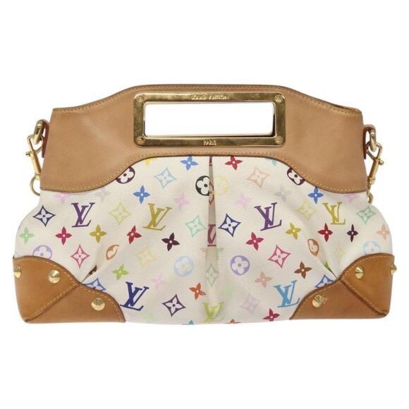 LOUIS VUITTON Monogram Multicolor Judy MM Bag 2Way White M40255 LV Auth 125291 - Picture 2 of 16